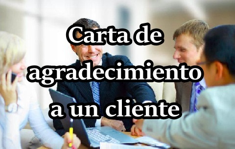 carta para agradecer a un cliente