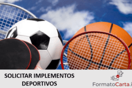carta para solicitar implemtos deportivos